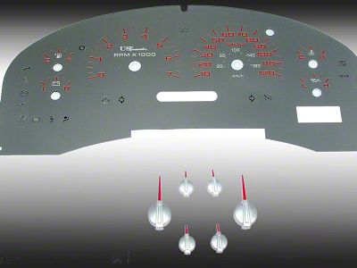 US Speedo Stainless Edition Gauge Face; MPH; Red (04-08 F-150 XLT)
