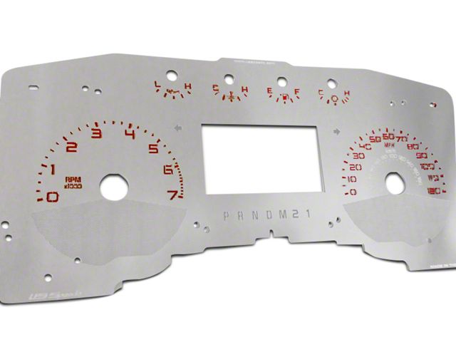 US Speedo Stainless Edition Gauge Face; MPH; Red (11-14 F-150 Lariat, King Ranch)