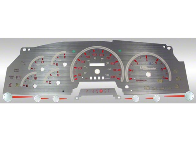 US Speedo Stainless Edition Gauge Face; MPH; Red (97-98 F-150)
