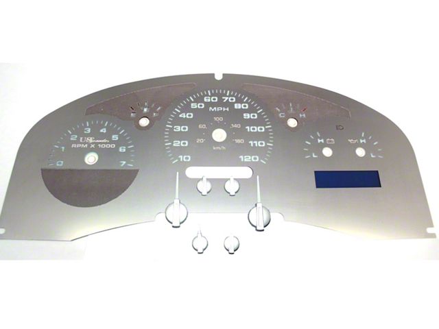 US Speedo Stainless Edition Gauge Face; MPH; White (04-06 F-150 Lariat)
