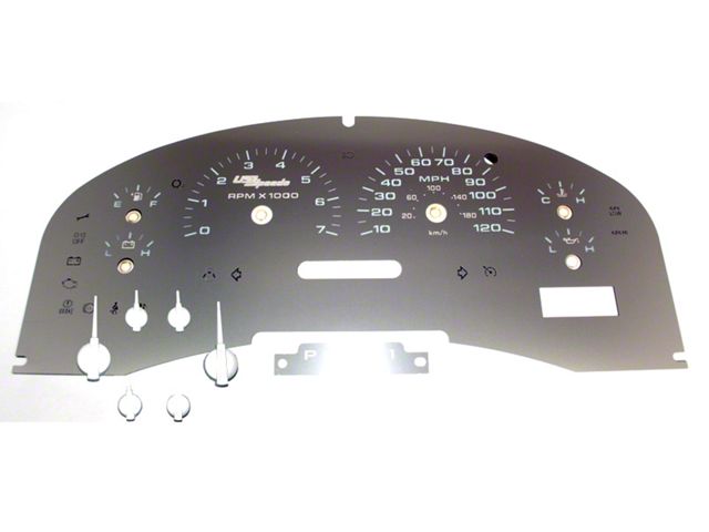 US Speedo Stainless Edition Gauge Face; MPH; White (04-08 F-150 XLT)