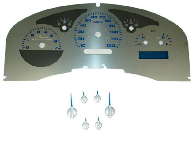 US Speedo Stainless Edition Gauge Face; MPH; White (07-08 F-150 Lariat)