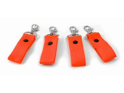 Steinjager Zipper Pull/Key Chain Fob; Orange; 4-Pack