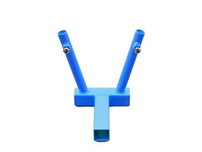 Steinjager Hitch Mounted Dual Flag Holder; Playboy Blue (Universal; Some Adaptation May Be Required)