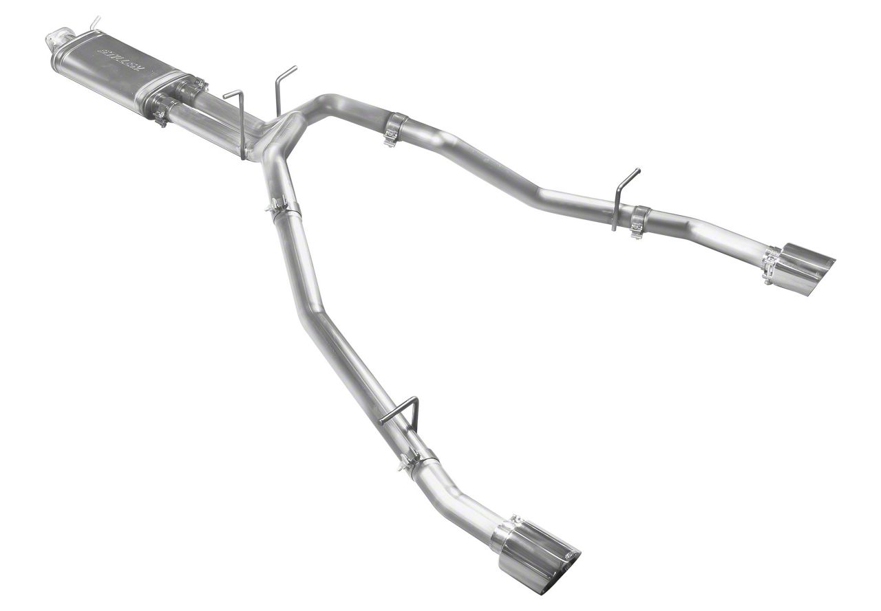 Stillen RAM 1500 Dual Exhaust System with Polished Tips; Rear Exit