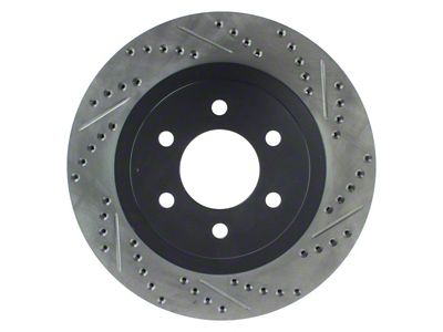 StopTech Sport Cross-Drilled and Slotted 6-Lug Rotor; Front Driver Side (03-04 Dakota)