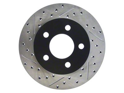 StopTech Sport Cross-Drilled and Slotted 6-Lug Rotor; Front Passenger Side (97-02 Dakota)