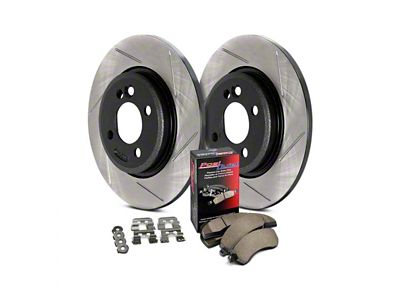 StopTech Street Axle Slotted 6-Lug Brake Rotor and Pad Kit; Rear (03-04 Dakota w/ Rear Disc Brakes)