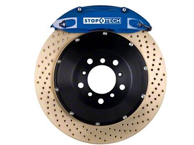 StopTech ST-40 Performance Drilled Coated 2-Piece 5-Lug Front Big Brake Kit; Blue Calipers (99-03 4WD F-150)