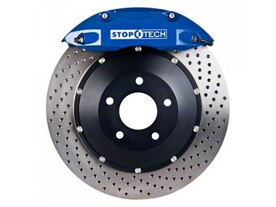 StopTech ST-40 Performance Drilled 2-Piece 5-Lug Front Big Brake Kit; Blue Calipers (99-03 4WD F-150)