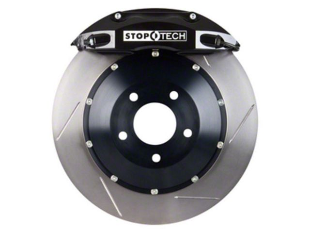 StopTech ST-40 Performance Slotted 2-Piece 5-Lug Front Big Brake Kit; Black Calipers (99-03 4WD F-150)
