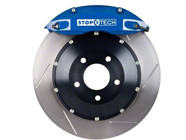 StopTech ST-40 Performance Slotted 2-Piece 5-Lug Front Big Brake Kit; Blue Calipers (99-03 4WD F-150)