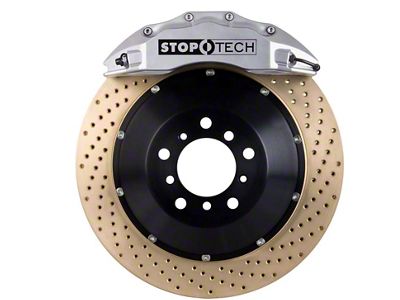 StopTech ST-60 Performance Drilled Coated 2-Piece 6-Lug Front Big Brake Kit; Silver Calipers (04-08 2WD F-150)
