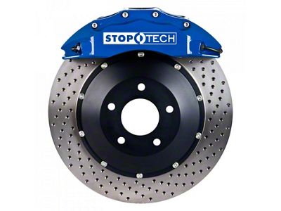 StopTech ST-60 Performance Drilled 2-Piece 6-Lug Front Big Brake Kit; Blue Calipers (04-08 2WD F-150)