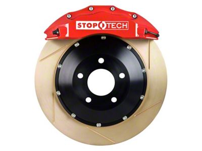 StopTech ST-60 Performance Slotted Coated 2-Piece 6-Lug Front Big Brake Kit; Red Calipers (04-08 2WD F-150)