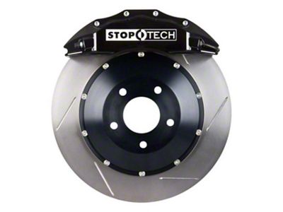 StopTech ST-60 Performance Slotted 2-Piece 6-Lug Front Big Brake Kit; Black Calipers (04-08 2WD F-150)