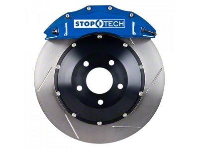 StopTech ST-60 Performance Slotted 2-Piece 6-Lug Front Big Brake Kit; Blue Calipers (04-08 2WD F-150)