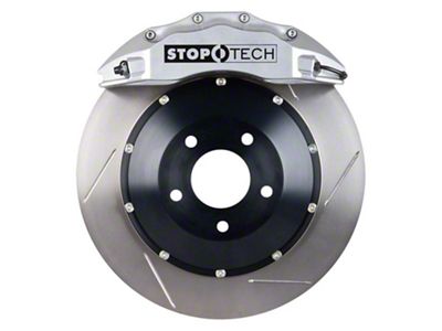 StopTech ST-60 Performance Slotted 2-Piece 6-Lug Front Big Brake Kit; Silver Calipers (04-08 2WD F-150)