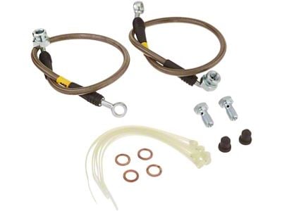 StopTech Stainless Steel Braided Brake Line Kit; Front (04-05 4WD F-150)
