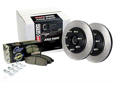 StopTech Truck Axle Slotted 7-Lug Brake Rotor and Pad Kit; Rear (04-11 F-150)