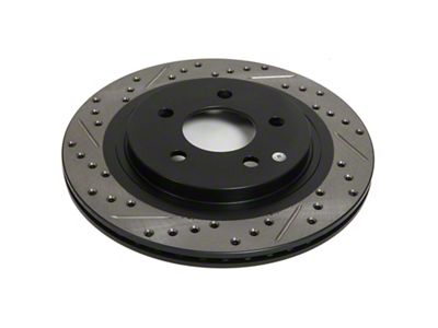 StopTech Sport Drilled and Slotted 5-Lug Rotor; Rear Passenger Side (02-18 RAM 1500, Excluding SRT-10 & Mega Cab)