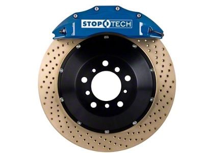 StopTech ST-60 Performance Drilled Coated 2-Piece Front Big Brake Kit; Blue Calipers (07-13 Sierra 1500)