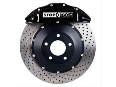 StopTech ST-60 Performance Drilled 2-Piece Front Big Brake Kit; Black Calipers (07-13 Sierra 1500)