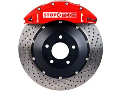 StopTech ST-60 Performance Drilled 2-Piece Front Big Brake Kit; Red Calipers (07-13 Sierra 1500)