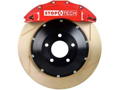 StopTech ST-60 Performance Slotted Coated 2-Piece Front Big Brake Kit; Red Calipers (07-13 Sierra 1500)