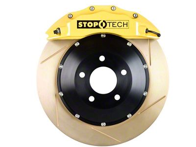 StopTech ST-60 Performance Slotted Coated 2-Piece Rear Big Brake Kit; Yellow Calipers (07-13 Sierra 1500)