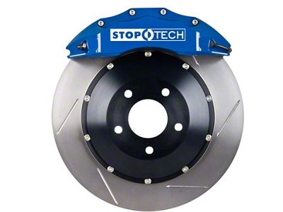 StopTech ST-60 Performance Slotted 2-Piece Front Big Brake Kit; Blue Calipers (07-13 Sierra 1500)