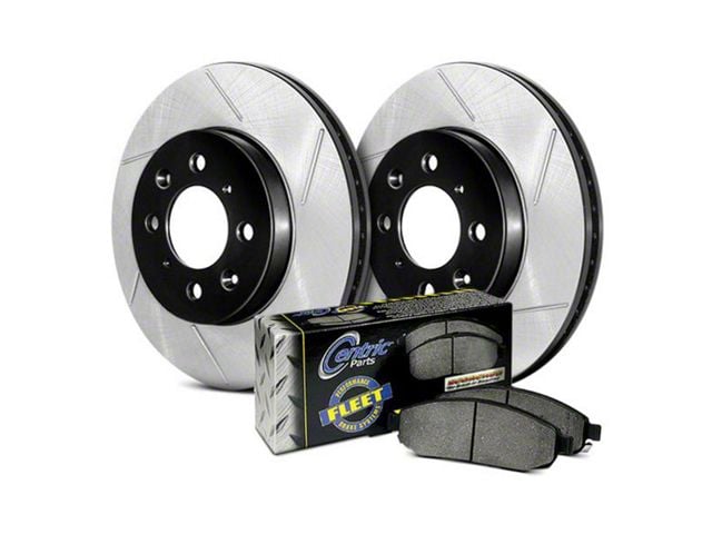 StopTech Truck Axle Slotted 8-Lug Brake Rotor and Pad Kit; Rear (16-19 Sierra 2500 HD)
