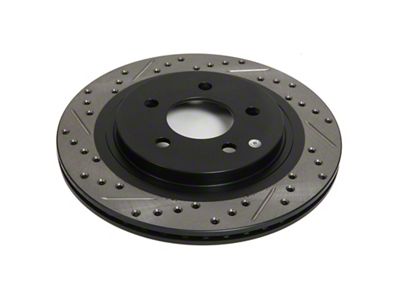 StopTech Sport Drilled and Slotted 8-Lug Rotor; Rear Driver Side (07-10 Sierra 3500 HD DRW)