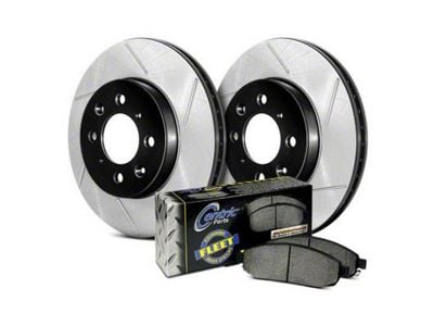 StopTech Truck Axle Slotted 8-Lug Brake Rotor and Pad Kit; Rear (16-19 Sierra 3500 HD SRW)