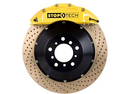 StopTech ST-60 Performance Drilled Coated 2-Piece Front Big Brake Kit; Yellow Calipers (07-13 Silverado 1500)