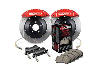 StopTech ST-60 Performance Slotted 2-Piece Front Big Brake Kit; Red Calipers (07-13 Silverado 1500)