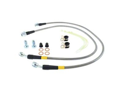 StopTech Stainless Steel Braided Brake Line Kit; Front (99-06 Silverado 1500)