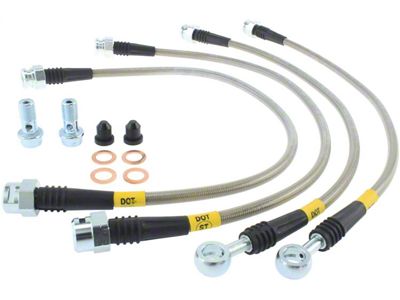 StopTech Stainless Steel Braided Brake Line Kit; Rear (09-18 Silverado 1500)