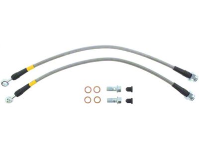 StopTech Stainless Steel Braided Brake Line Kit; Rear (2003 4WD Silverado 1500 w/ 2-Wheel Steering)