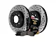 StopTech Truck Axle Slotted and Drilled 8-Lug Brake Rotor and Pad Kit; Front (12-19 Silverado 2500 HD)