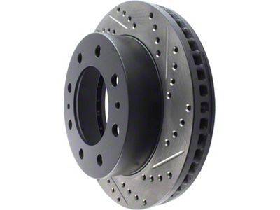 StopTech Sport Drilled and Slotted 8-Lug Rotor; Front Passenger Side (07-10 Silverado 3500 HD)