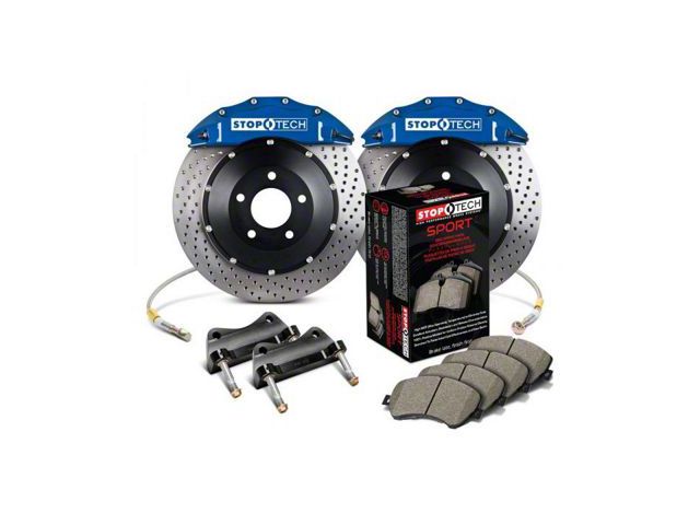 StopTech ST-60 Performance Drilled 2-Piece Front Big Brake Kit with 380x35mm Rotors; Blue Calipers (07-14 Yukon)