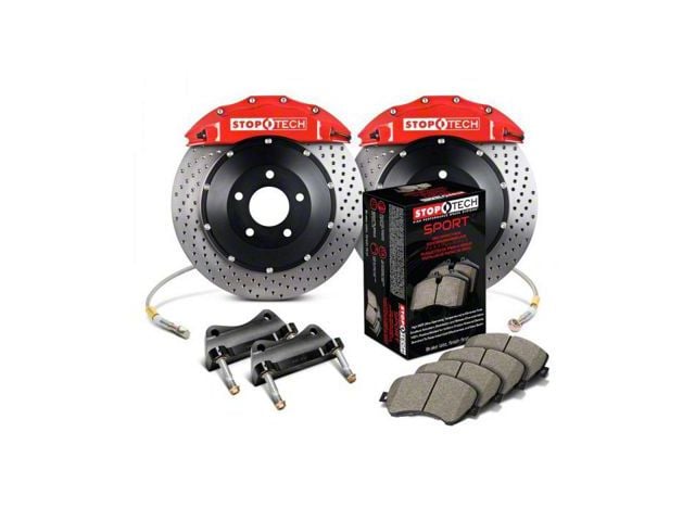 StopTech ST-60 Performance Drilled 2-Piece Front Big Brake Kit with 380x35mm Rotors; Red Calipers (07-14 Yukon)