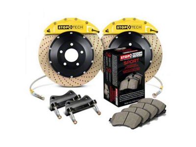StopTech ST-60 Performance Drilled Coated 2-Piece Front Big Brake Kit; Yellow Calipers (07-14 Yukon)