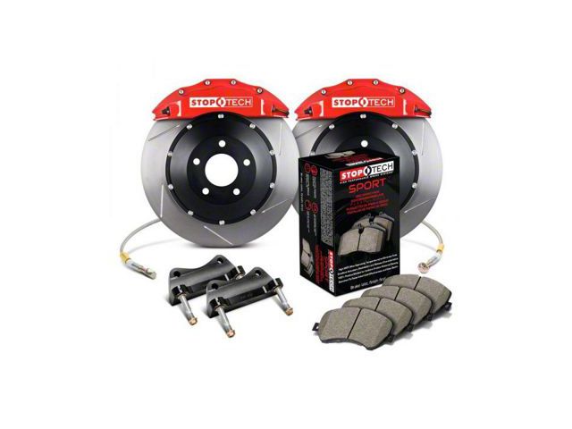 StopTech ST-60 Performance Slotted 2-Piece Front Big Brake Kit with 380x35mm Rotors; Red Calipers (07-14 Yukon)