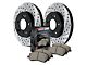 StopTech Street Axle Drilled and Slotted 6-Lug Brake Rotor and Pad Kit; Rear (07-14 Yukon)