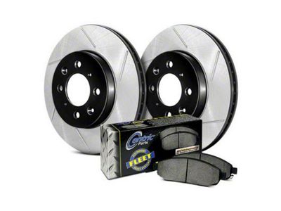 StopTech Truck Axle Slotted 6-Lug Brake Rotor and Pad Kit; Front (07-08 Yukon w/ 351C or 352C Brake Caliper Casting; 09-20 Yukon)