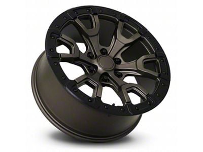 Bronco Replica Satin Black with Gray Ring 6-Lug Wheel; 17x9; 18mm Offset (24-25 Ranger)