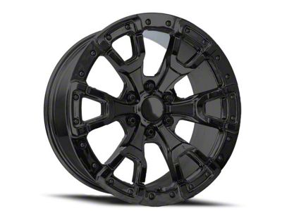 Raptor Style Gloss Black 6-Lug Wheel; 20x9; 20mm Offset (2024 Ranger)