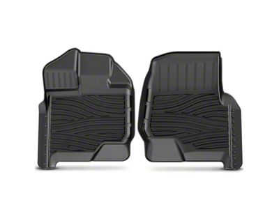 Front Floor Liners; Black (15-25 F-150 SuperCab, SuperCrew)